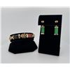 Image 2 : Chinese Jade Earrings and Bracelet