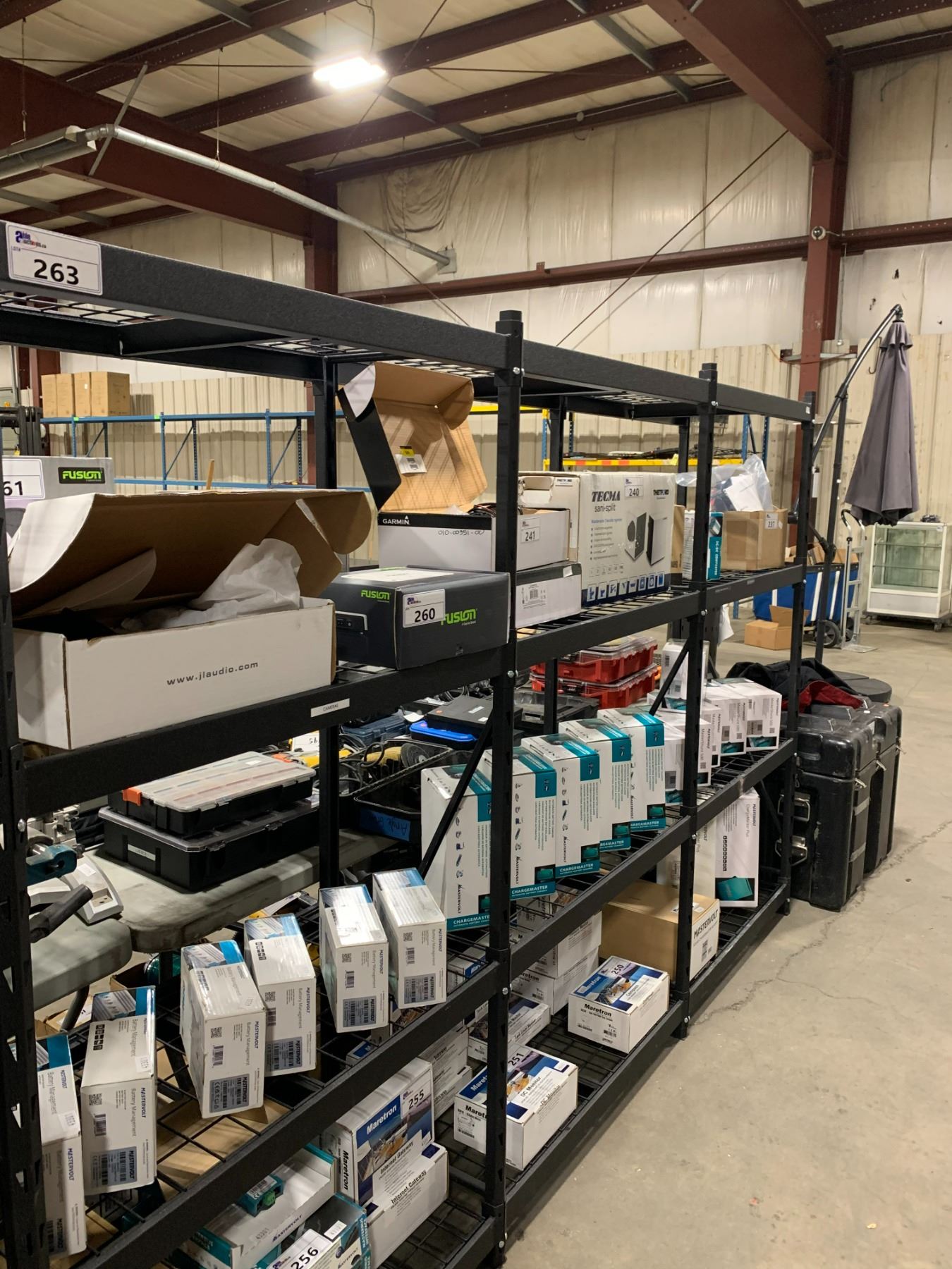 BLACK METAL 3 BAY 4 TIER ADJUSTABLE RACKING SYSTEM WITH MESH DECKING 3 ...