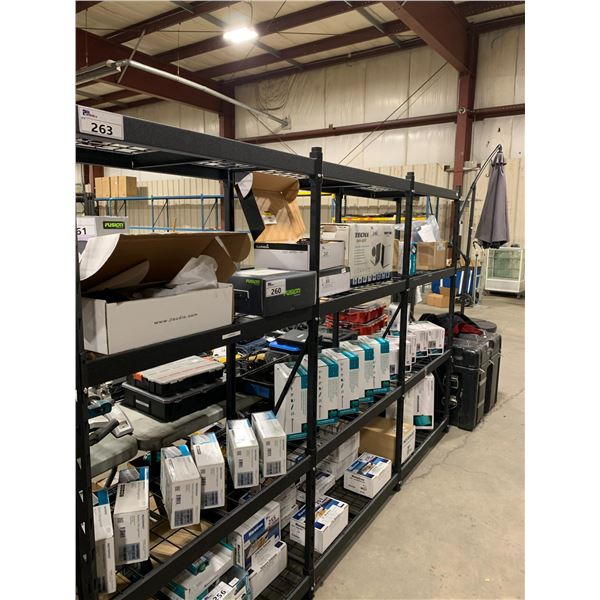 BLACK METAL 3 BAY 4 TIER ADJUSTABLE RACKING SYSTEM WITH MESH DECKING 3 ...