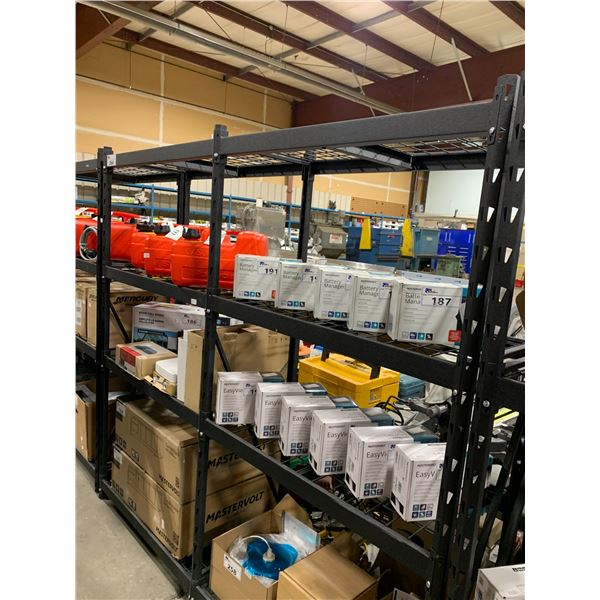 BLACK METAL 2 BAY 4 TIER ADJUSTABLE RACKING SYSTEM WITH MESH DECKING 2 ...