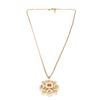 Image 2 : Chanel Gold Orange Pearl Pendant Necklace