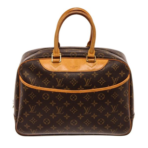 Louis Vuitton Brown Monogram Deauville Satchel Bag