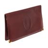 Image 2 : Cartier Maroon Leather Long Checkbook Wallet