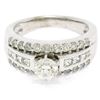 Image 3 : 14K White Gold 1.39 ctw Prong Round & Channel Princess Diamond Engagement Ring