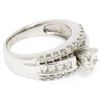 Image 5 : 14K White Gold 1.39 ctw Prong Round & Channel Princess Diamond Engagement Ring