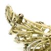 Image 8 : Vintage Large 14K Yellow Gold 4.60 ctw Diamond & Emerald Textured Leaf Brooch Pi