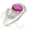 Image 4 : Antique Art Deco Platinum AGL Certified Oval Cut BLOOD RED Ruby & Diamond Ring