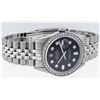 Image 3 : Rolex Mens Stainless Steel Black Diamond 36MM Datejust Wristwatch