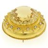 Image 3 : Antique Etruscan 14k Yellow Gold 49 ctw Natural Citrine & Pearl Brooch Pin Penda