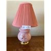 Image 4 : Lovely Two vintage lamps with pink decor items and Vase