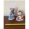 Image 3 : Multiple Collectible Ornaments:  Reindeer statues, Snowmen and SnowGlobe Christmas Decor