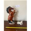 Image 1 : Porcelain Dark Brown Horse Figurine 7.5" tall with small white horse ornament
