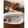 Image 3 : Porcelain Dark Brown Horse Figurine 7.5" tall with small white horse ornament