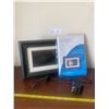 Image 2 : Blue Glass Elephant with Digital Picture Frame and decorative frames