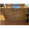 Image 3 : Solid Wooden Six Drawer Dresser with mirror 48"w x 17"d x 31"h