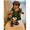 Image 1 : Hand Crafted 1990 Anne of Green Gables Porcelain Doll w/ her mini me dolly and magnet