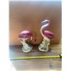 Image 6 : Vintage Mid Century Flamingo Figurines,  Accent Vases, & Vintage Porcelain Floral Trinkets