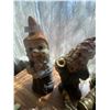 Image 2 : Three Large Garden Gnomes with multiple little character plant sticks