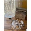 Image 3 : Cake Platter, Flower Serving Dish, and Brand New Punch Bowl