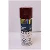 Image 2 : (3) Cans of Rona Plastic Spray Paint in Burgundy(Cannot Ship)