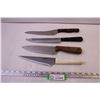 Image 1 : (4) Vintage Kitchen Knives (8 Inch)