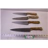 Image 1 : (4) Vintage Kitchen Knives (8 Inch)