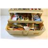 Image 4 : Vintage Fishing Lure Box with Misc. Fishing Supplies