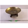 Image 1 : Vintage Brass Bowl with Wood Base