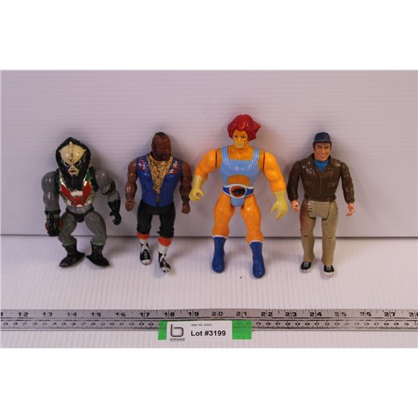 (4) Assorted Action Figures - Mr. T, Super Heroes