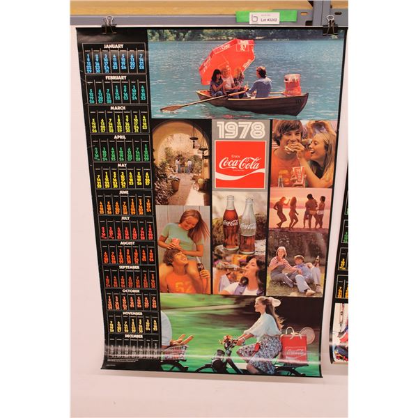 Coca Cola 1981 and 1978 Calendar Posters - Bodnarus Auctioneering