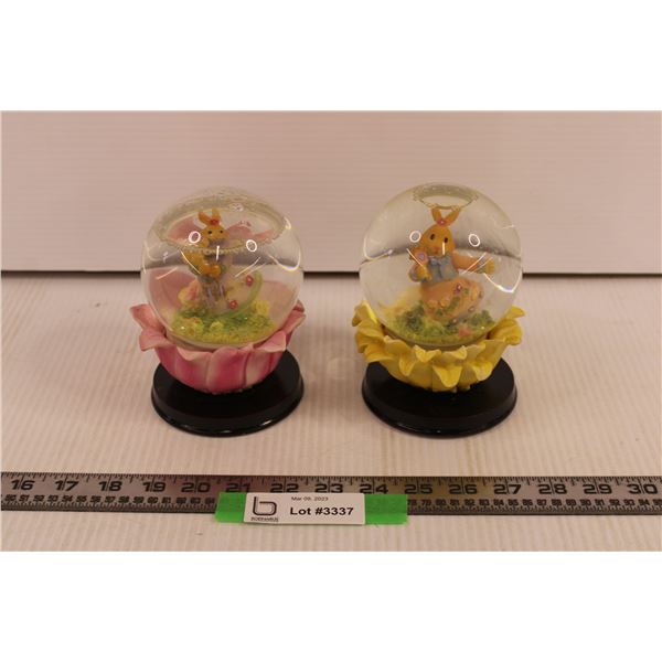 (2) Easter Snow globes