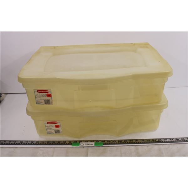 *(2) Rubbermaid Underbed Boxes