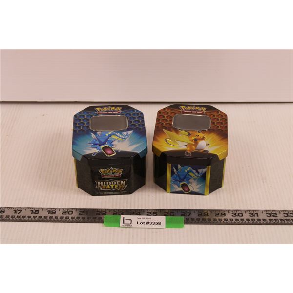 (2) Pokémon Trading Card Tins