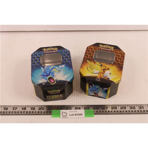 (2) Pokémon Trading Card Tins