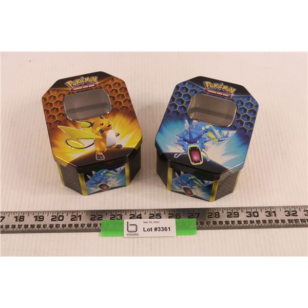 (2) Pokémon Trading Card Tins