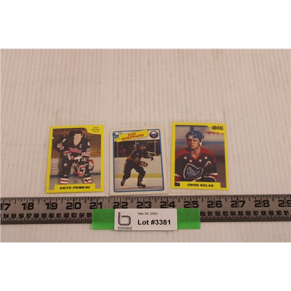 (2) OHL Hockey Cards + 1988 OPC Hockey Card