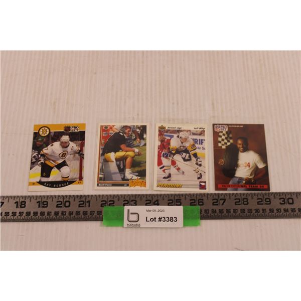 (4) Mixed Brands Hockey & Football Cards (90 & 91)