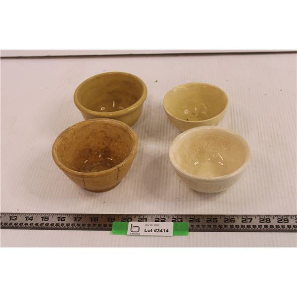 (4) Stoneware Pottery Bowls