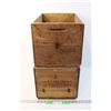 Image 1 : (2) Wooden Fruit Box Crates - BC Tree Fruits (Some Marks on Wood)