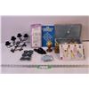 Image 1 : Sewing Supplies and Misc. Small Items Lot (Sewing Box Has Damage to the Inner Lining)