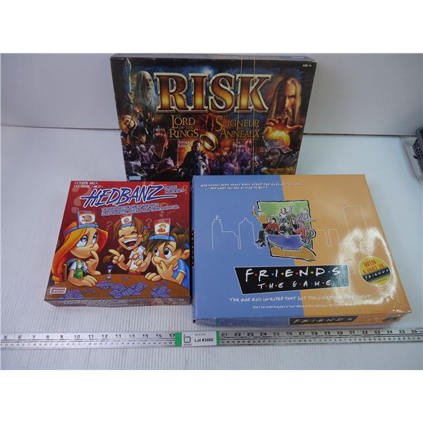 (3) Games- Risk(Lord of the Rings),Friends, and Hedbanz