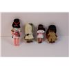 Image 3 : Lot of 4 Indigenous Dolls (Second From Right Has Broken Legs)