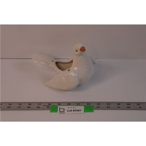 Porcelain White Dove Figurine (Chipped on Tail and Bottom)