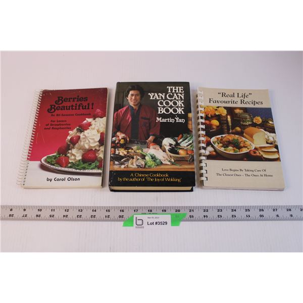 (3) Assorted Cookbooks