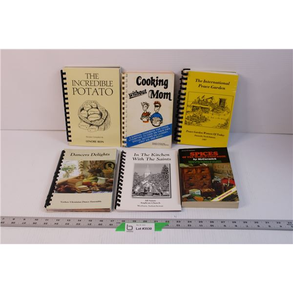 (6) Lot of Assorted Cook Books (General Wear and Tear)