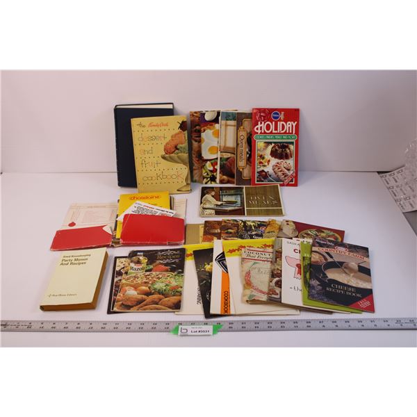 Large Lot of Assorted Cook Books and Pamphlets (General Wear and Tear)