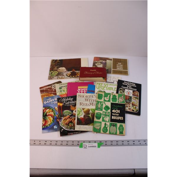 Large Assorted Lot of Vintage and Retro Cook Books (General Wear and Tear on Some Covers)