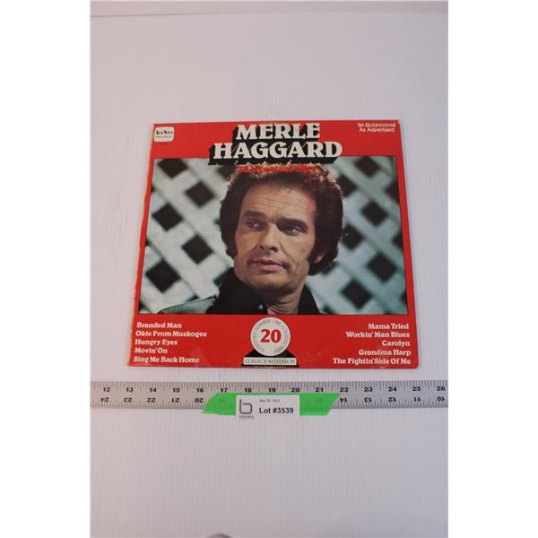 Vintage Merle Haggard  20 Greatest Hits,  Vinyl Record (General Wear and Tear to Cover, Cover Coming