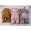 Image 3 : Lot of Assorted Stuffed Animals, Toy Clothing and Toy Pattern (Some Animals have Stains)