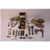 Image 2 : Lot of Men's Shaving Supplies, Pocket Knives and Misc. (Many Items are Rusted or in Worn Condition)